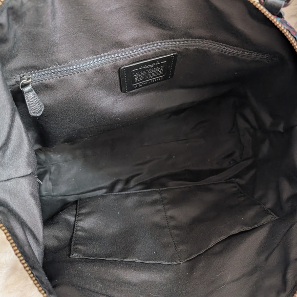 Coach Nylon & Leather Floral Satchel Crossbody Shoulder Bag EUC - Picture 10 of 14